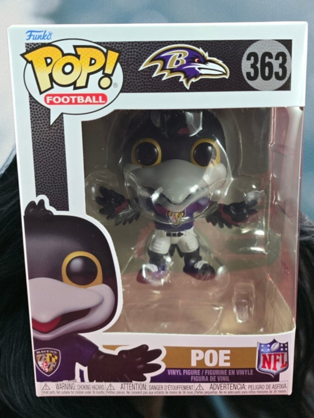 Funko! Football: Poe # 363 (Nib) With Pop Protector
